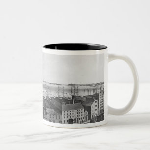 Boston Harbour, 1854 Two-Tone Coffee Mug