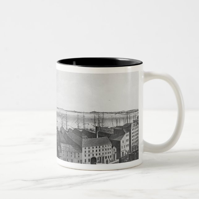 Boston Harbour, 1854 Two-Tone Coffee Mug (Right)