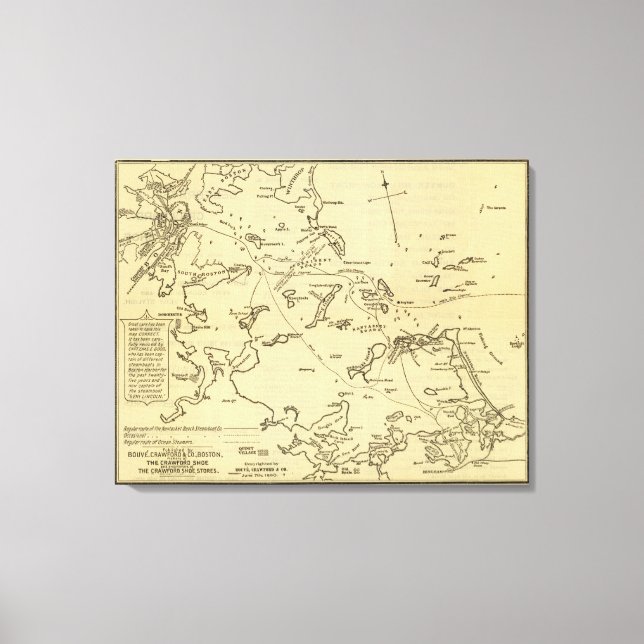 Boston Harbour 2 Canvas Print (Front)