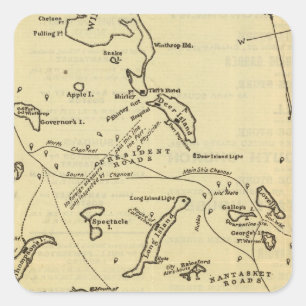 Boston Harbour 2 Square Sticker