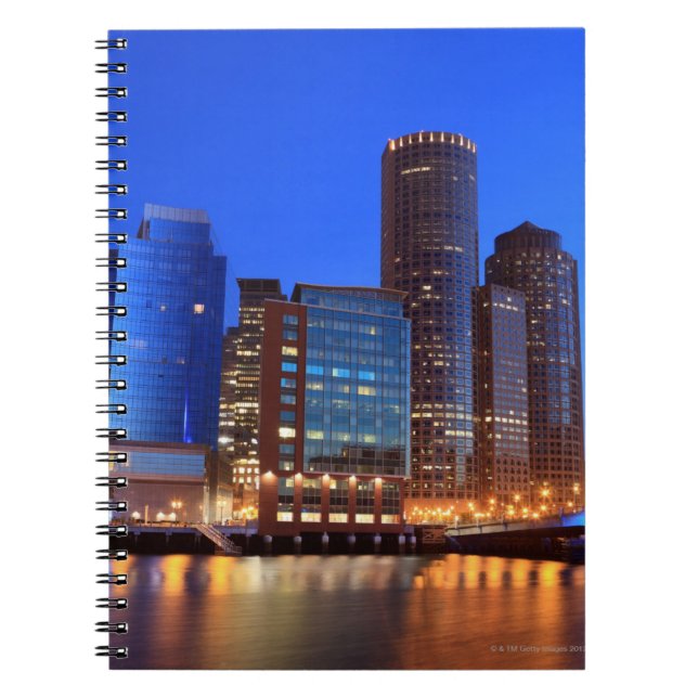 Boston Harbour and skyline.  Boston is one of the  Notebook (Front)