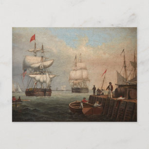 Boston Harbour by Fitz Henry Lane Postcard