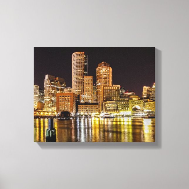 Boston Harbour Canvas Print (Front)