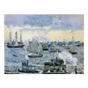 Boston Harbour, fine art painting, Poster