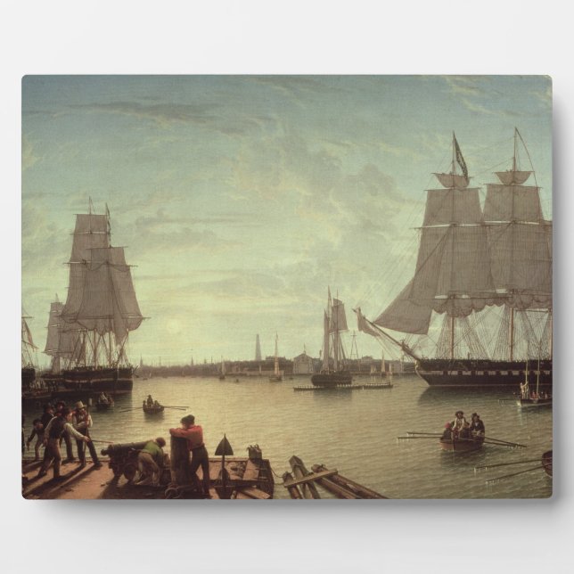 Boston Harbour from Constitution Wharf Plaque (Front)