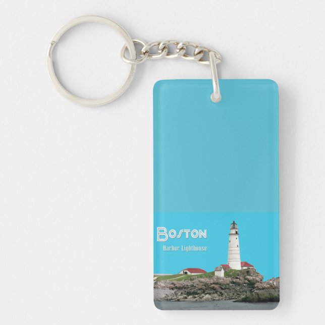 Boston Harbour Lighthouse Key Ring (Front)