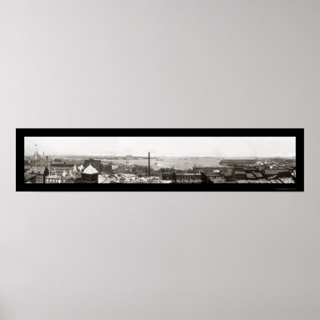 Boston Harbour, MA Photo 1912 Poster (Front)