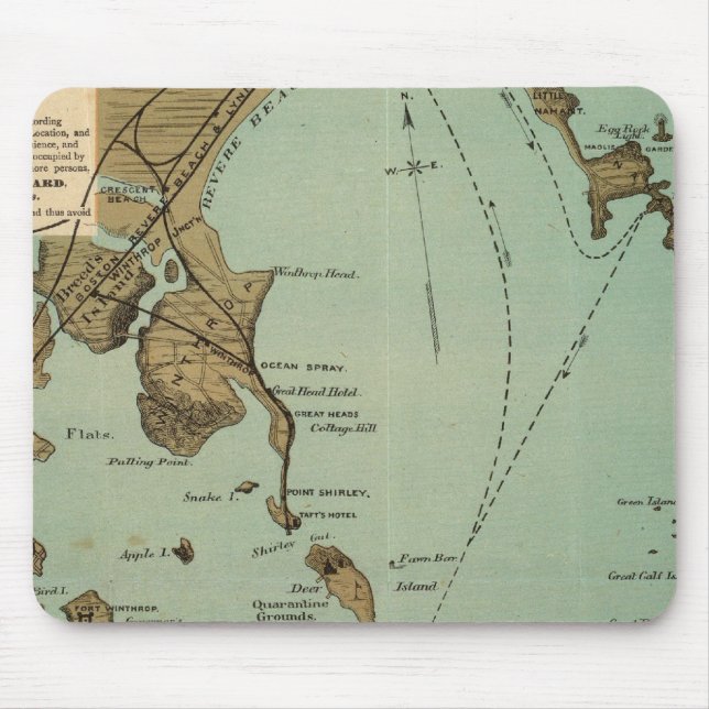 Boston Harbour Mouse Mat (Front)
