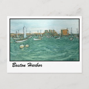 Boston Harbour Postcard