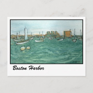 Boston Harbour Postcard