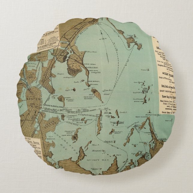 Boston Harbour Round Cushion (Front)