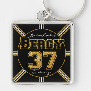 Boston Hockey Bergy 37 Key Ring