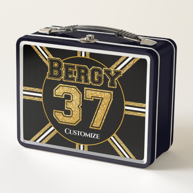 Boston Hockey Bergy 37 Metal Lunch Box (Front)