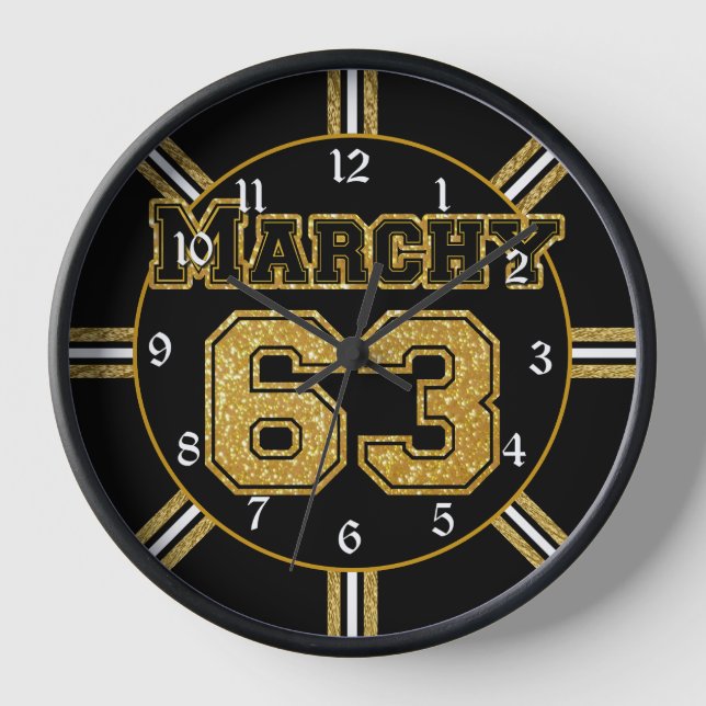 Boston Hockey Marchy 63 Clock (Front)