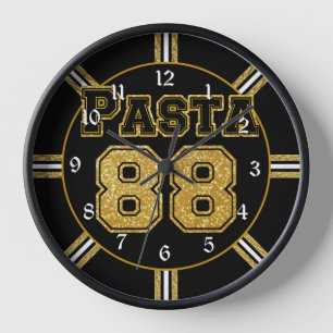 Boston Hockey Pasta 88 Clock