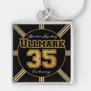 Boston Hockey Ullmark 35 Key Ring