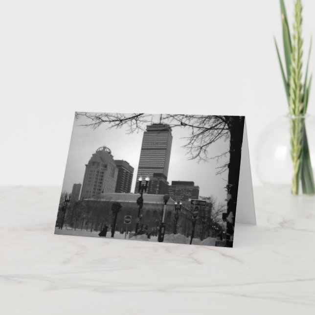 Boston in the Snow Holiday Card (Front)