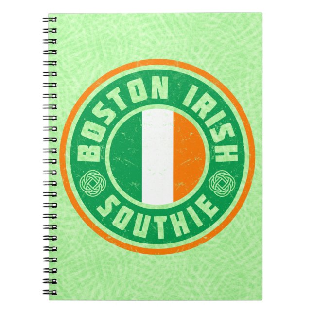 Boston Irish American Southie Notepad Notebook (Front)
