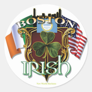 Boston Irish Pride Classic Round Sticker