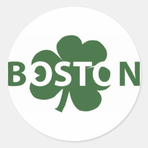 Boston Irish Shamrock Label