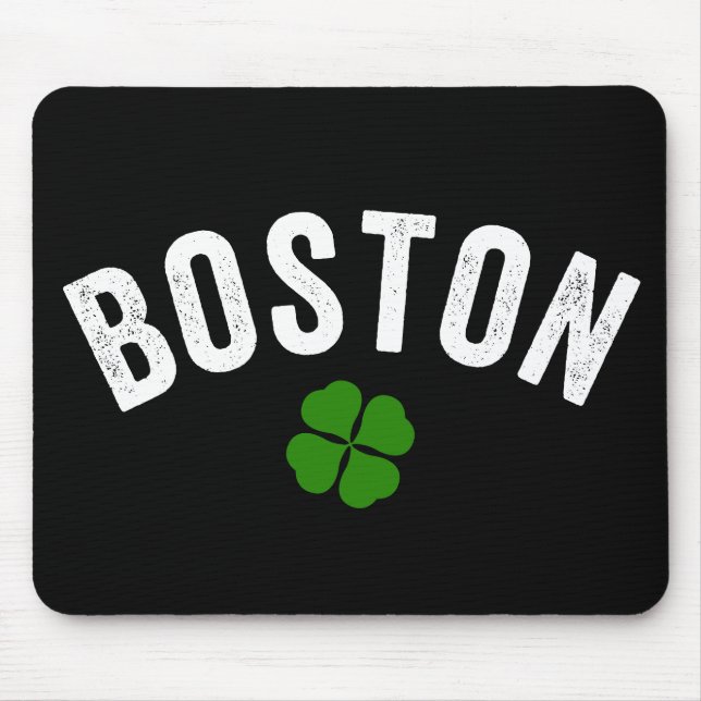 Boston Irish Shamrock Mouse Mat (Front)