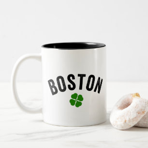 Boston Irish Shamrock Two-Tone Coffee Mug