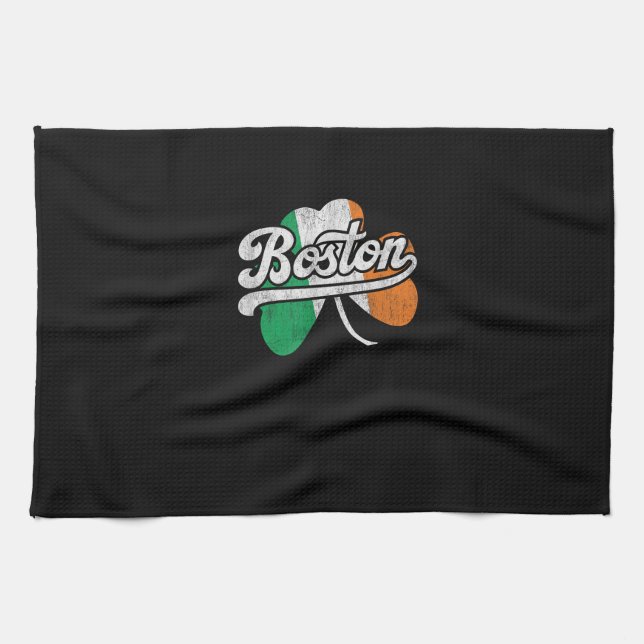 Boston Irish T-Shirt T-Shirt Tea Towel (Horizontal)
