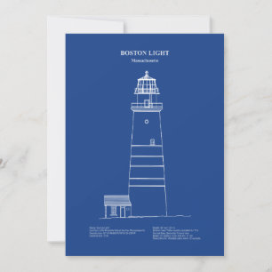 Boston Light Lighthouse - Massachusetts – AD Thank You Card