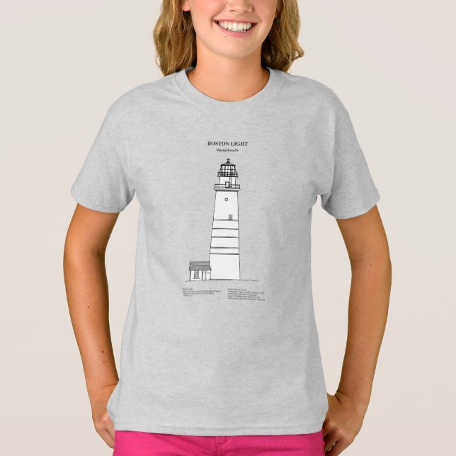 Boston Light Lighthouse - Massachusetts - SBD T-Shirt (Front)