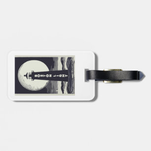 Boston Light Lighthouse Moon Luggage Tag