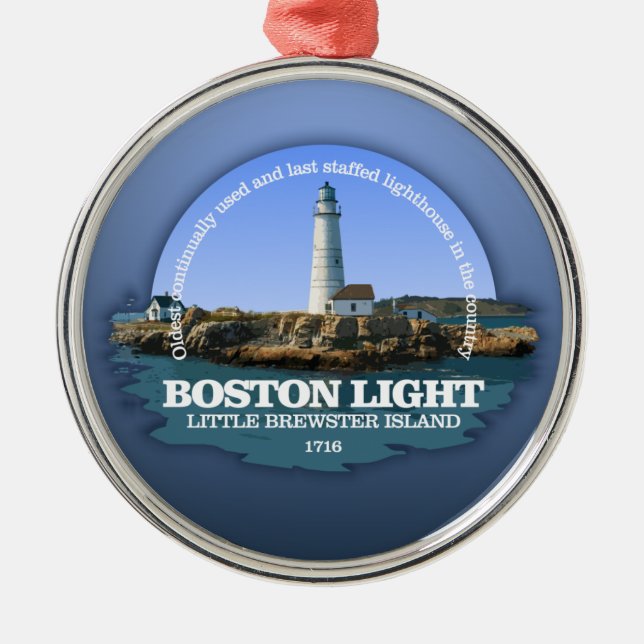 Boston Light Metal Tree Decoration (Front)