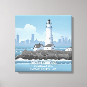 Boston Lighthouse Canvas Print