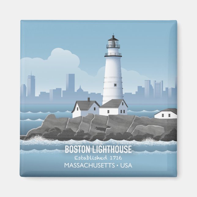 Boston Lighthouse Magnet (Front)