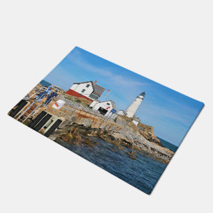 Boston Lighthouse, Massachusetts Door Mat