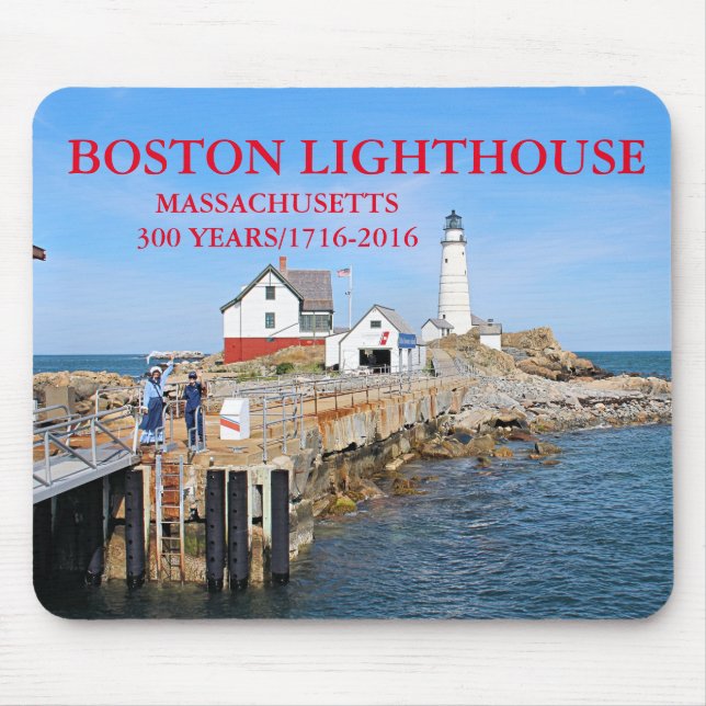 Boston Lighthouse, Massachusetts Mouse Mat (Front)