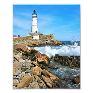 Boston Lighthouse, Massachusetts Photo Print