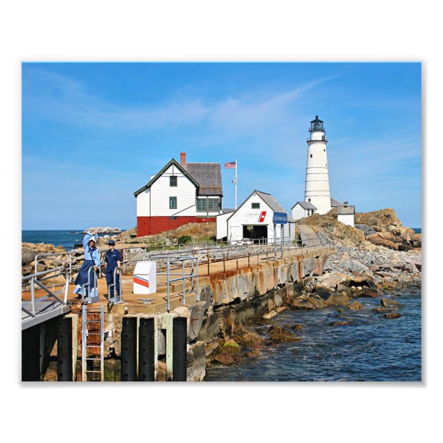 Boston Lighthouse, Massachusetts Photo Print (Front)