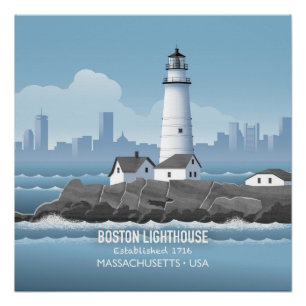 Boston Lighthouse Poster
