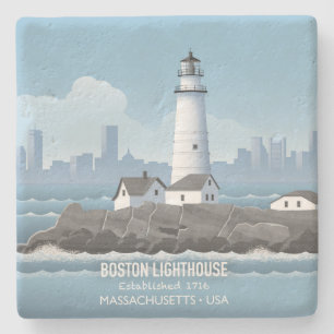 Boston Lighthouse Stone Coaster