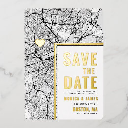 Boston Love Locator | City Map Save the Date