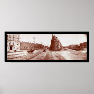 Boston, MA Beacon Street Huge Photo 1903 Poster