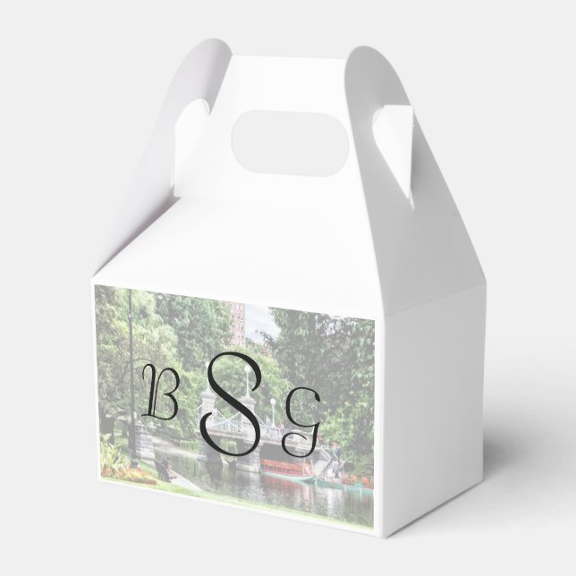 Boston MA - Boston Public Garden Bridge Favour Box (Back Side)