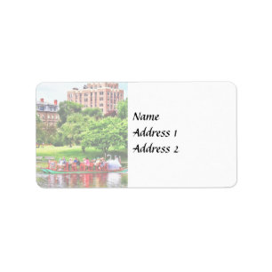 Boston MA - Boston Public Garden Wedding Supplies Label