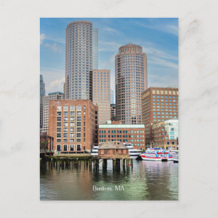 Boston, MA cityscape photograph Postcard