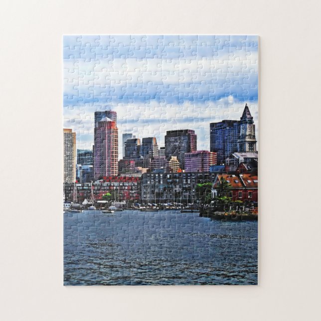 Boston MA - Inner Harbor Jigsaw Puzzle (Vertical)