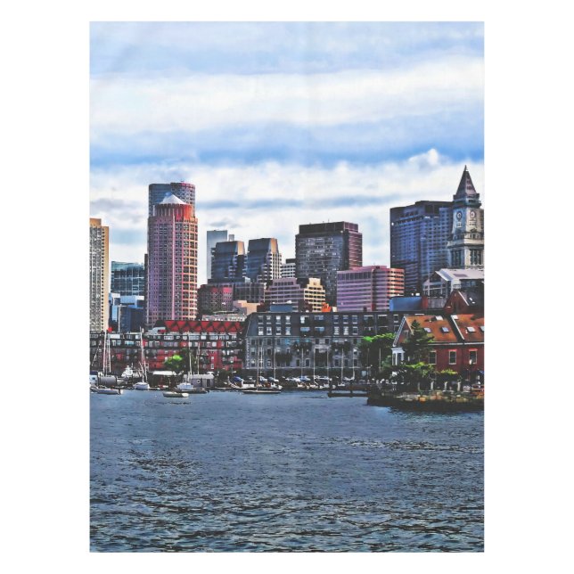 Boston MA - Inner Harbor Tablecloth (Front)