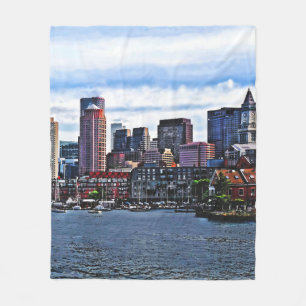 Boston MA - Inner Harbour Fleece Blanket