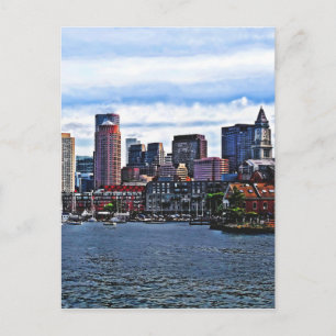 Boston MA - Inner Harbour Postcard