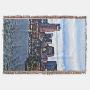 Boston MA - Inner Harbour Throw Blanket