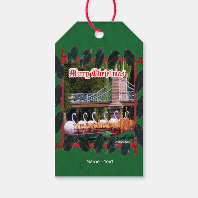 Boston, MA - Merry Christmas Gift Tags (Front)